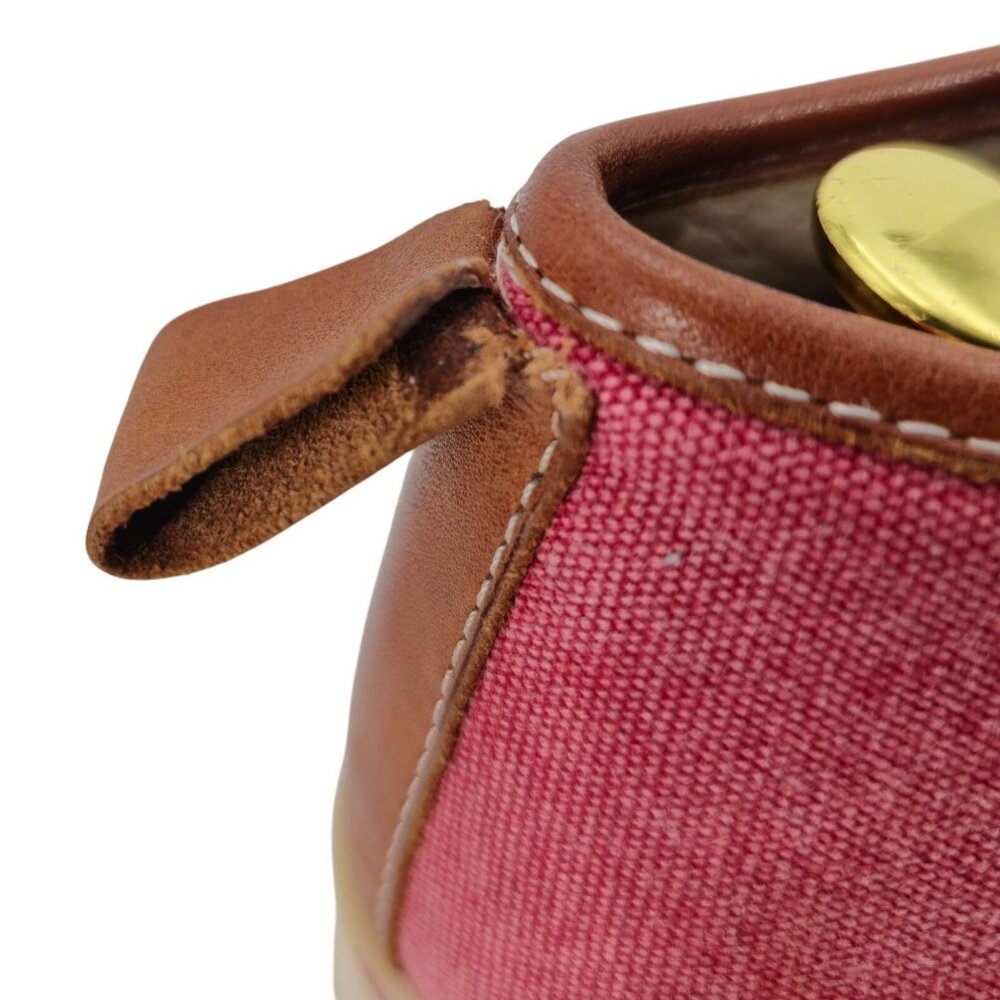 Bruno Magli Italy Burgundy Brown Canvas Leather Mid Sneakers Mens 7 Casual Shoes - Picture 10 of 15
